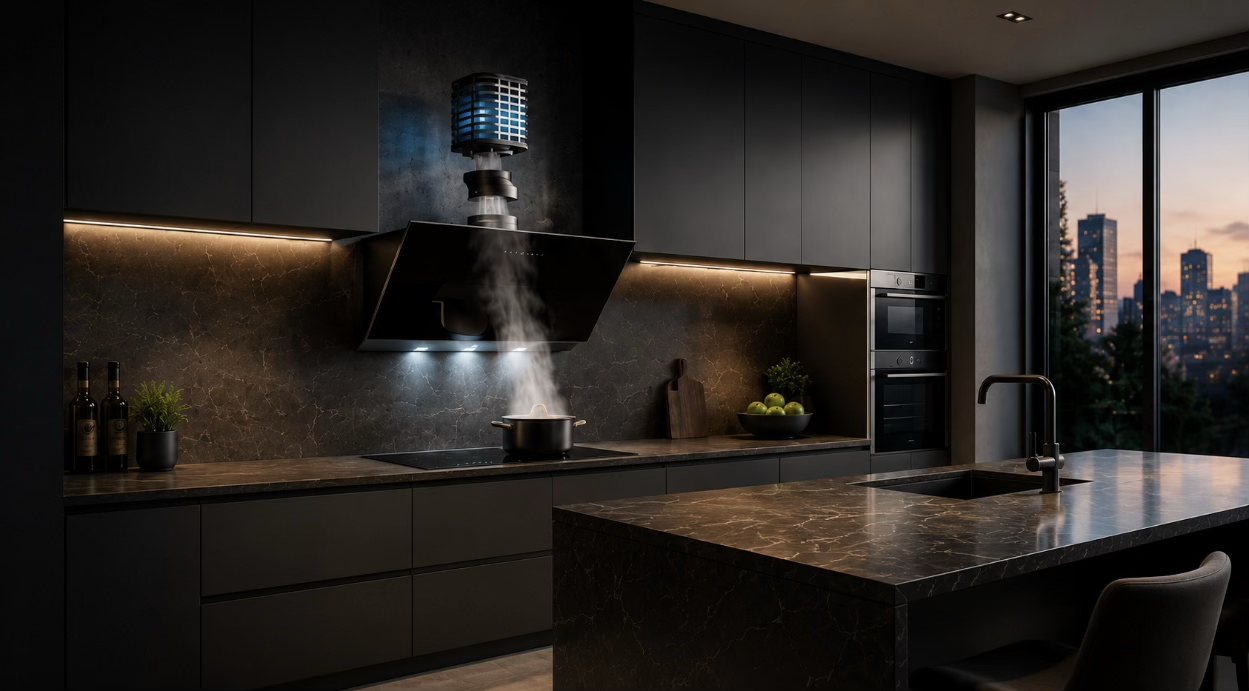 QuantumPlasma module integrated into kitchen hood