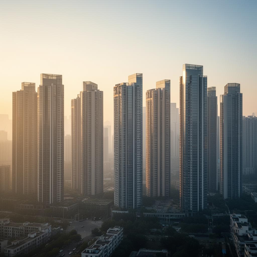 Global skyline representing urban living