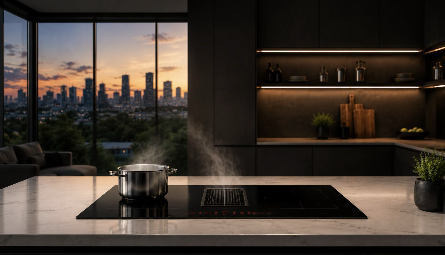 Modern kitchen with QuantumPlasma air purification