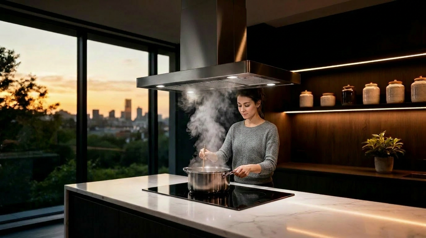 QuantumPlasma air purification system in modern kitchen