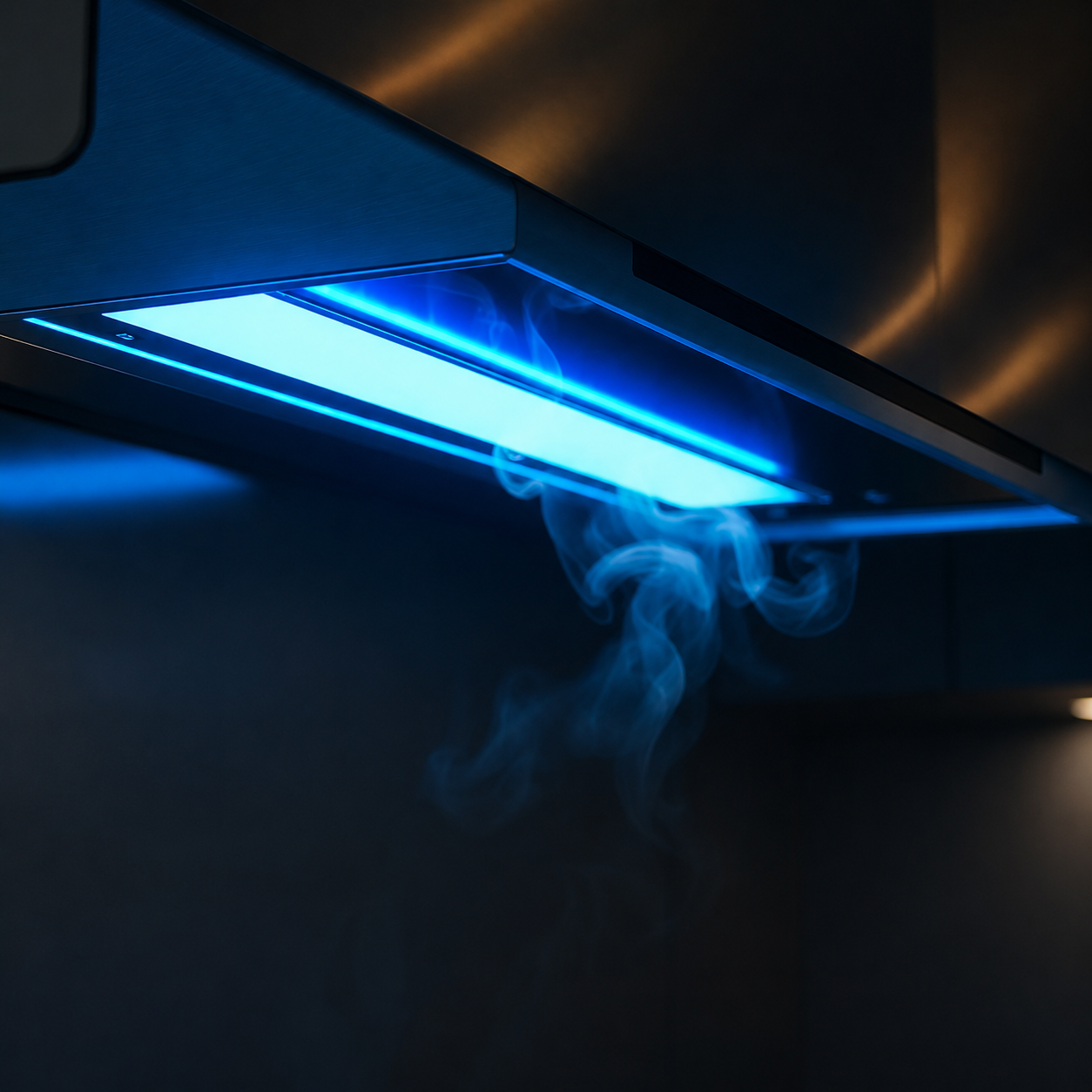 Air enters through the hood